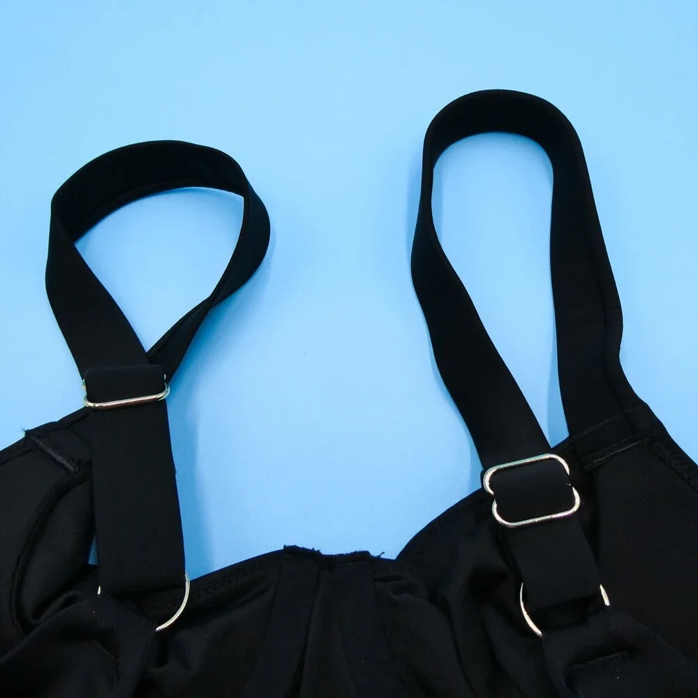 Victorias Secret 34A Black Underwired Push Up Wide Straps Bikini Top Swimwear VS